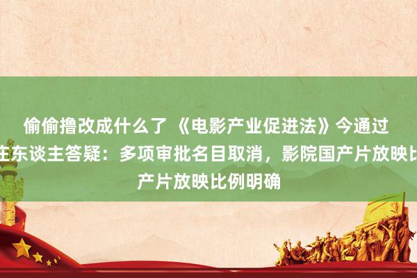 偷偷撸改成什么了 《电影产业促进法》今通过 总局端庄东谈主答疑：多项审批名目取消，影院国产片放映比例明确